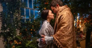 A still from Bridgerton Season 4 Source Netflix 65kb Bridgerton Season 4: The Big Lie That Finally Got Benedict and Sophie Together