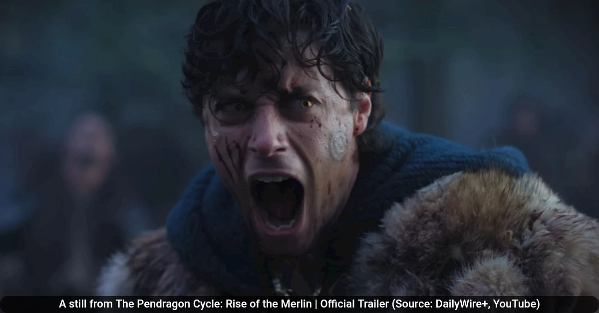 A still from The Pendragon Cycle Rise of the Merlin Official Trailer Source DailyWire YouTube 50kb A still from The Pendragon Cycle: Rise of the Merlin | Official Trailer (Source: DailyWire+, YouTube)