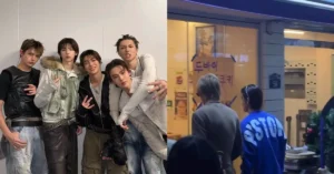 CORTIS members at HOLLY ACAI Image via X @cortis bighit @hollyacai official 47kb Fan Outrage After CORTIS Members Allegedly Chased Outside Acai Bowl Cafe in Seongsu