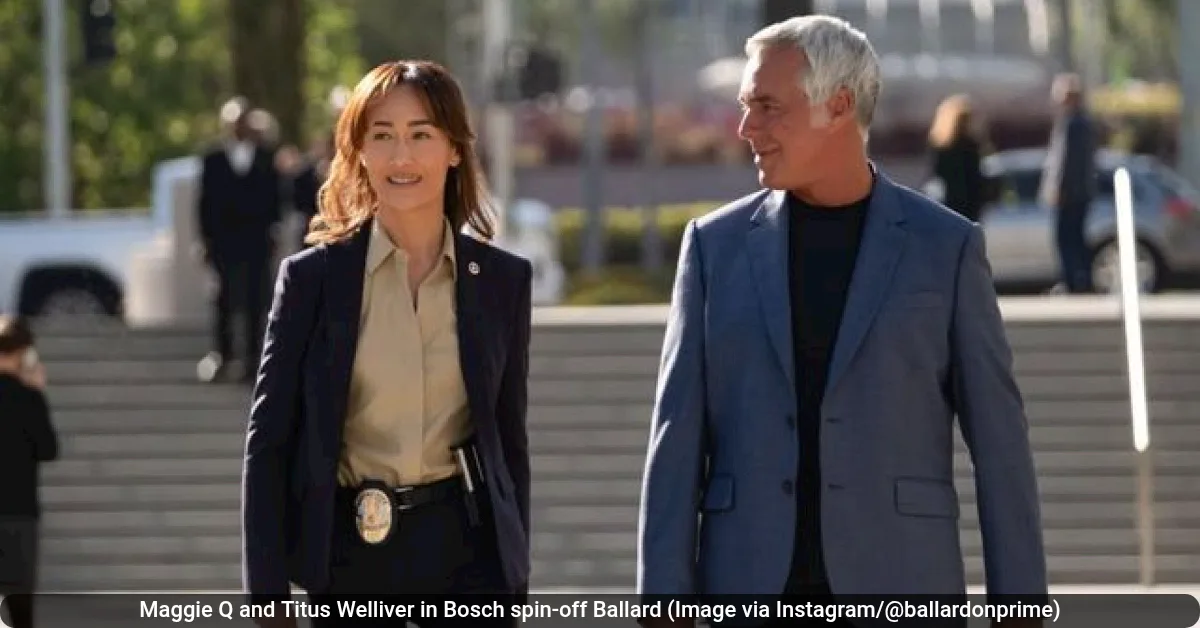 Maggie Q and Titus Welliver in Bosch spin-off Ballard (Image via Instagram/@ballardonprime)