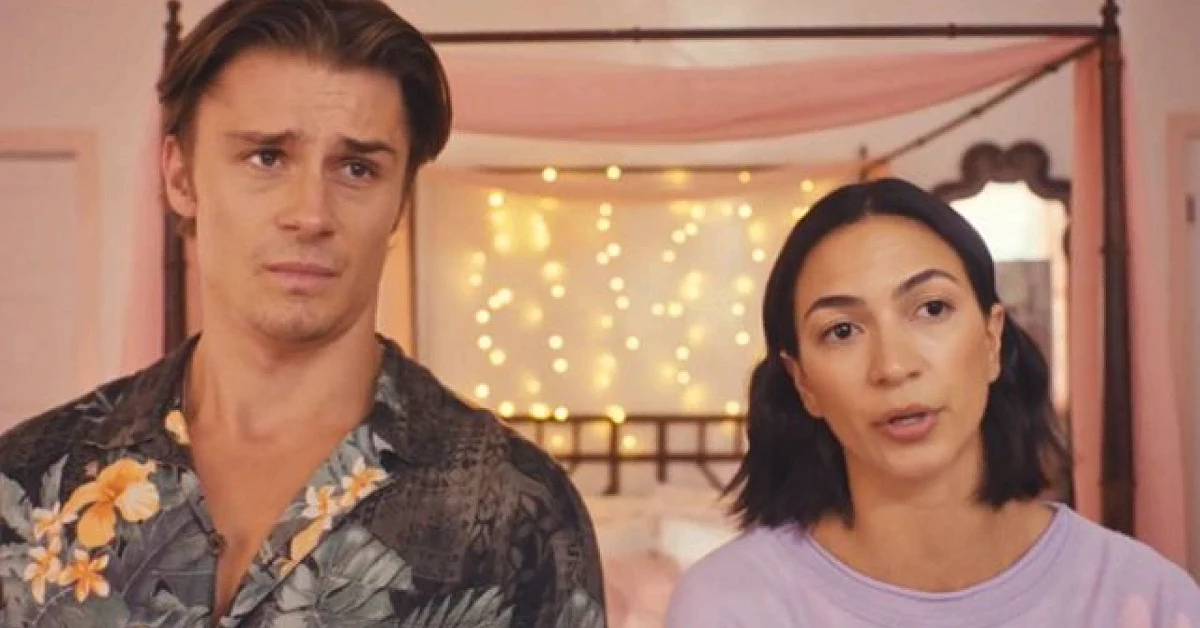 Marc Hills as Walker and Natalee Linez as Abby in Blood, Beach, Betrayal | Image via Tubi