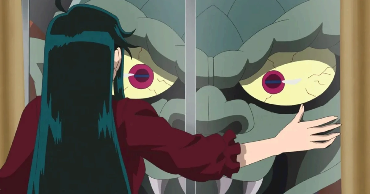 Ms. Ritsuko, seeing the yokai in Hell Teacher: Jigoku Sensei Nube Part 2 - Source: Studio KAI