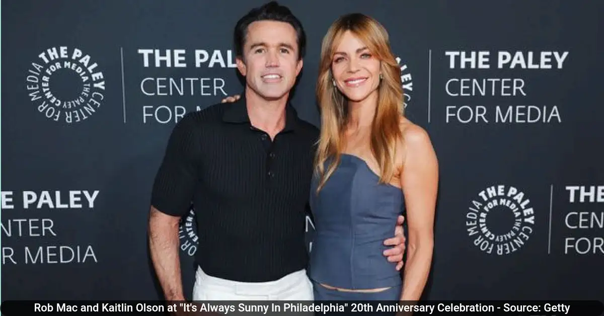 Rob Mac and Kaitlin Olson at Its Always Sunny In Philadelphia 20th Anniversary Celebration Source Getty 45kb Rob Mac and Kaitlin Olson at "It's Always Sunny In Philadelphia" 20th Anniversary Celebration - Source: Getty