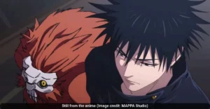 Still from the anime Image credit MAPPA Studio 52kb Jujutsu Kaisen Season 3 Episode 7 Brings Kenjaku’s Dark Secret and Yuji’s Brutal Culling Game Debut