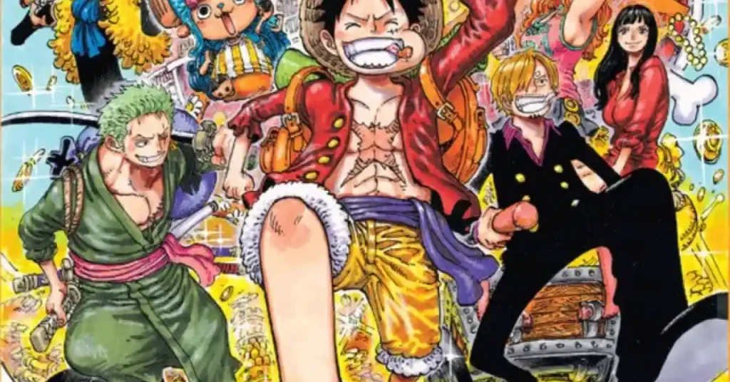 One Piece color illustraion of Straw Hats - Source: VIZ