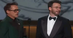 Robert Downey Jr. Gifts Chris Evans a ‘Magic Mike’ Sequin Thong at Oscars 2026 During Avengers Anniversary Reunion