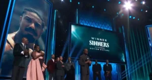 Sinners actors Michael B. Jordan and Delroy Lindo gets an standing ovation during NAACP Image Awards Image Via YouTube @BETNetworks 50kb Michael B. Jordan and Delroy Lindo Get Emotional Standing Ovation at NAACP Image Awards After BAFTA Slur
