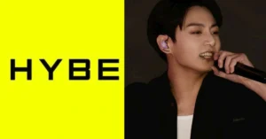 HYBE logo and BTS Jungkook Image via X @bts bighit and @HYBEOFFICIALtwt 42kb ‘Worst Label in the World’: Fans Slam HYBE as BTS’s Jungkook’s Missed Super Bowl Chance Resurfaces After Rolling Stone Interview