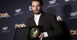 Sam Levinson at the 75th Directors Guild Of America Awards Press Room Source Getty 53kb Euphoria Season 3 Dedication: Sam Levinson Honors Angus Cloud and Eric Dane at Premiere