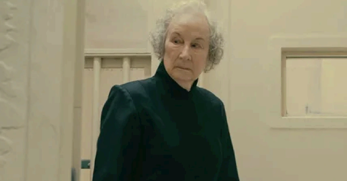 Margaret Atwood cameo in The Testaments image credit Disney 43kb Margaret Atwood cameo in The Testaments (image credit - Disney)