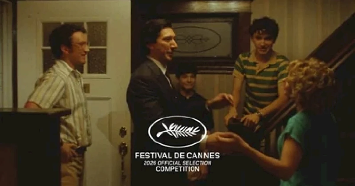 Miles Teller, Adam Driver and Scarlett Johansson in a still from Paper Tiger. (Instagram/@neonrated)