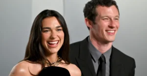 Dua Lipa Wears Schiaparelli Suit for London Wedding to Callum Turner, Fans Compare Look to Bianca Jagger’s 1971 Outfit