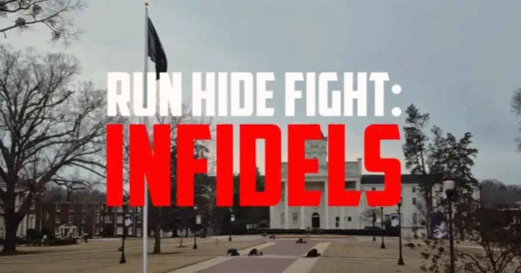 A look at Run Hide Fight: Infidels (Image via YouTube|@DailyWire)