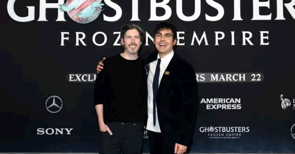 Ghostbusters executive producers Jason Reitman and Gil Kenan Source Getty 66kb Ghostbusters executive producers Jason Reitman and Gil Kenan - Source: Getty