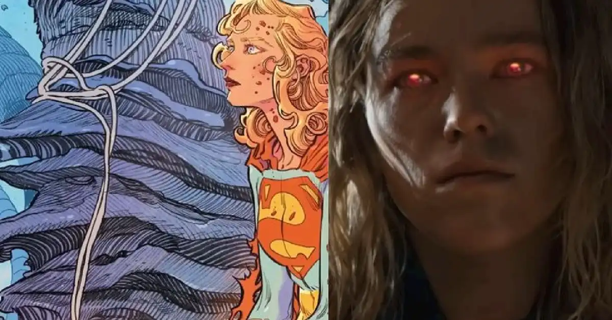 The still from the movie and a panel from the comic | Image Via: YouTube/DC