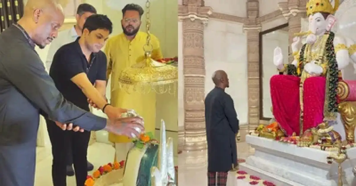 Tyrese Gibson worships Lord Ganesha and Lord Shiva during Indian visit.