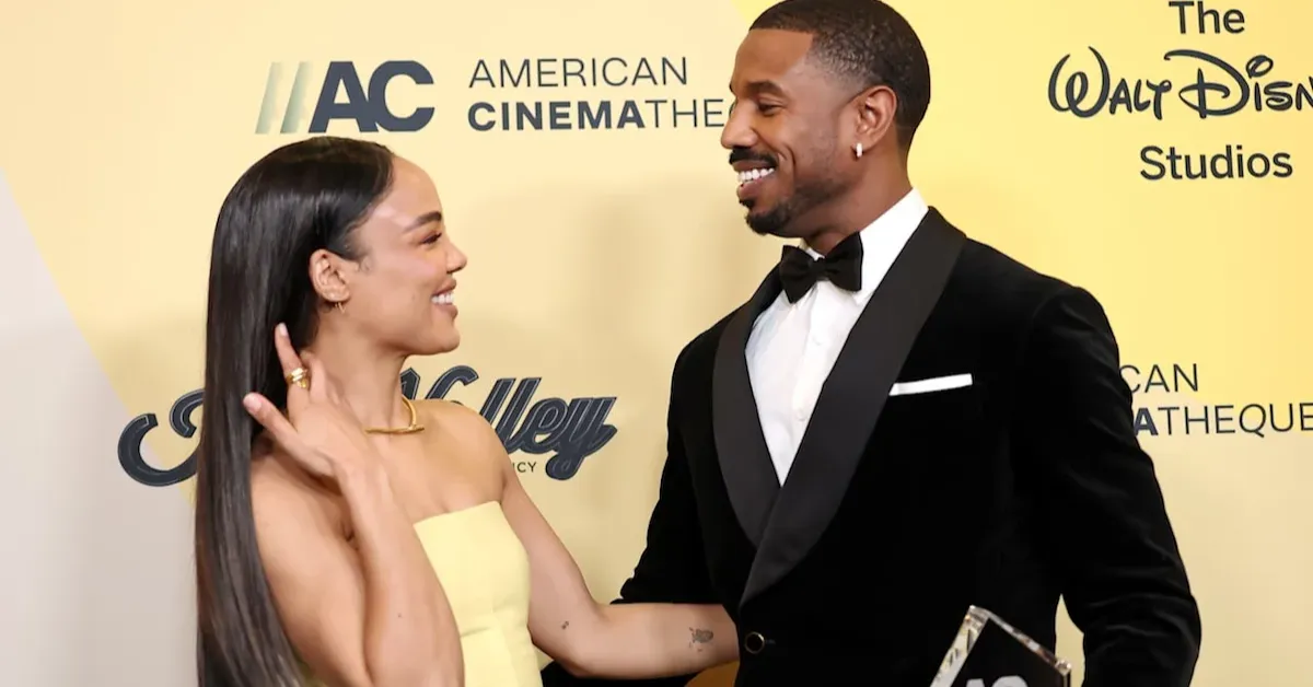 Tessa Thompson and Michael B. Jordan