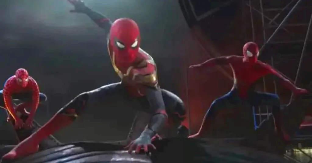 The three Spider-Men in Spider-Man: No Way Home | Image Via: YouTube/Spider-Man