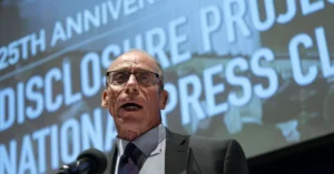 UFO Experts Mark The Disclosure Projects 25th Anniversary Source Getty UFO Researcher Gives US Government 60 Days Before Releasing Conclusive Proof About Alien Cover-Up