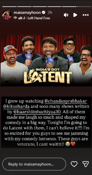 webp Samay Raina via Instagram Stories