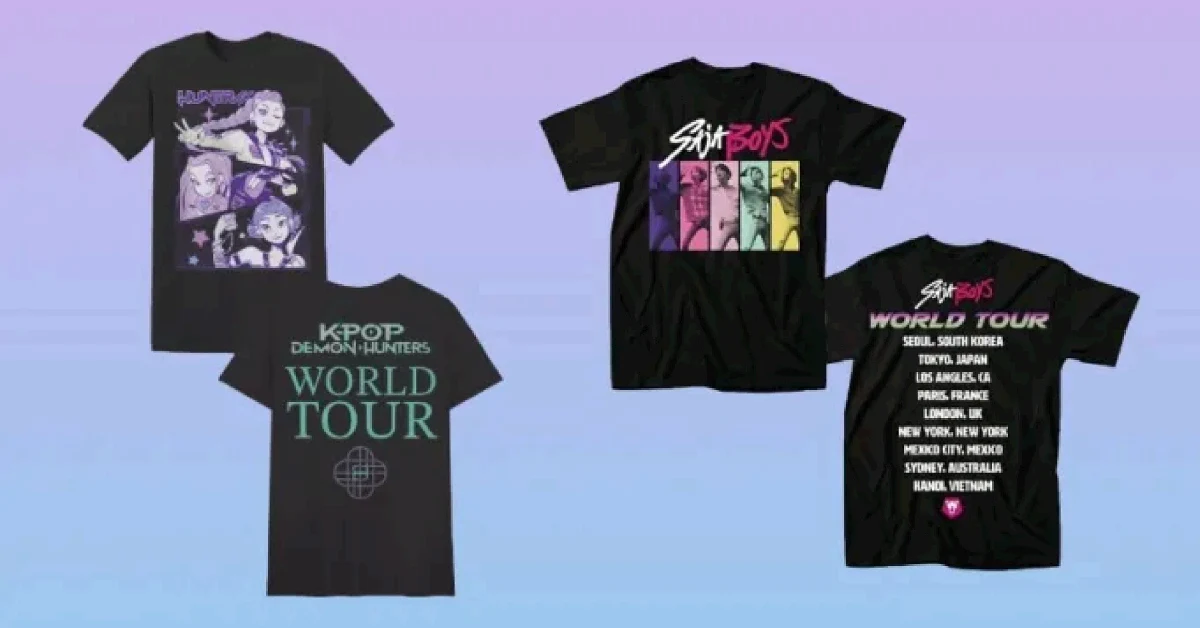 ‘KPop Demon Hunters’ Tour T-Shirts Now Available Online as Global Concert Tour Approaches
