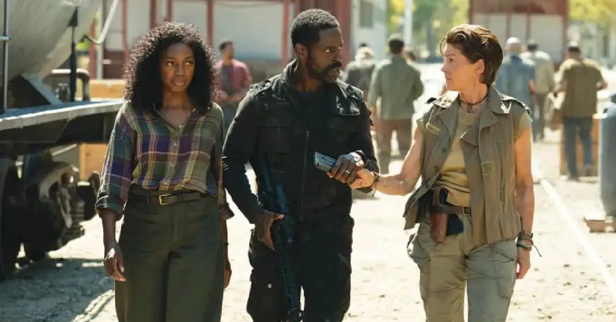 Onscreen husband and wife Enuka Okuma and Sterling K. Brown encounter another survivor in season two of Paradise 47kb ‘Paradise’ Executive Producer Breaks Down Sinatra’s Season 2 Sacrifice and Why Her Story Had to End Inside the Bunker