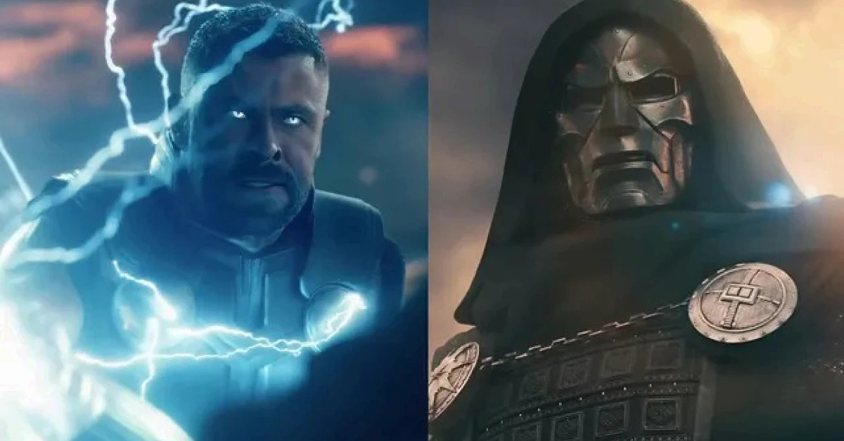 Thor and Doctor Doom in Avengers Doomsday Image via YouTube @Marvel Entertainment 63kb Avengers: Doomsday Special Look Drops at D23 – Every Marvel Easter Egg Fans Spotted