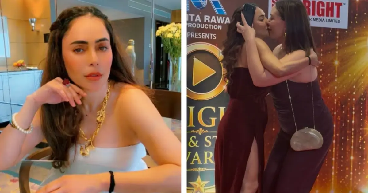 Nikita Rawal Responds After Female Fan Kisses Her on Red Carpet Without Consent