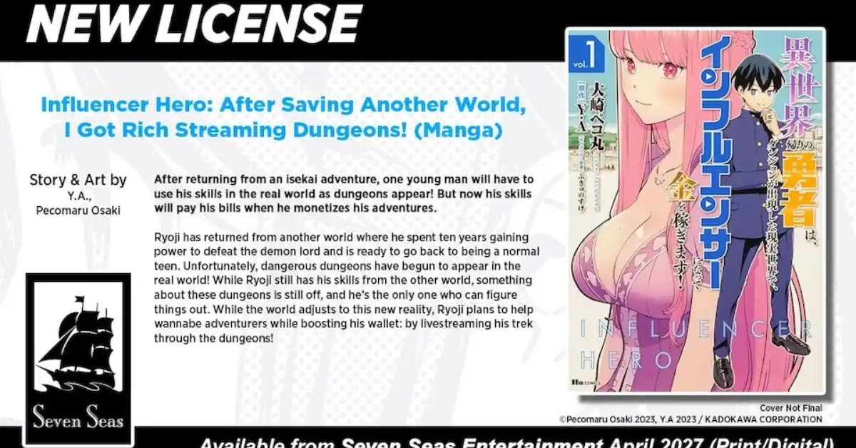 webp 8 1 Seven Seas Licenses ‘Influencer Hero’ Manga Where a Isekai Hero Makes Money Streaming Dungeon Runs
