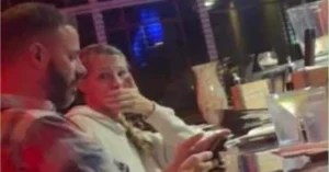 John Paul Miller and Suzie Skinner seen at a bar in an alleged photo. X @therobbieharvey John Paul Miller and Suzie Skinner Photo at Baseball Game Sparks Outrage as He Awaits October Trial