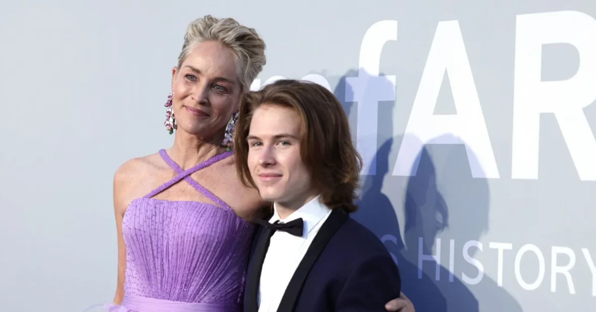 Sharon Stone and Roan Joseph Bronstein Stone attend the amfAR Cannes Gala 2021 – Arrivals Source Getty Sharon Stone Says Alien Orbs Visited Her After Near-Fatal Stroke, Gave Her a Premonition About Her Son