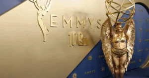 Meg Stalter Dressed As A Life-Size Emmy Trophy At 2026 Emmys And The Internet Cannot Stop Talking