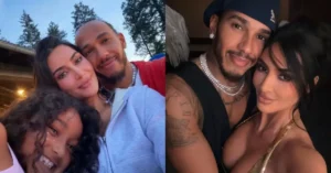 Lewis Hamilton spoke about spending time with Kim Kardashians kids Lewis Hamilton Calls Kim Kardashian His Girlfriend and Reveals He Gifted Her 4 Kids a Golden Retriever Named Halo